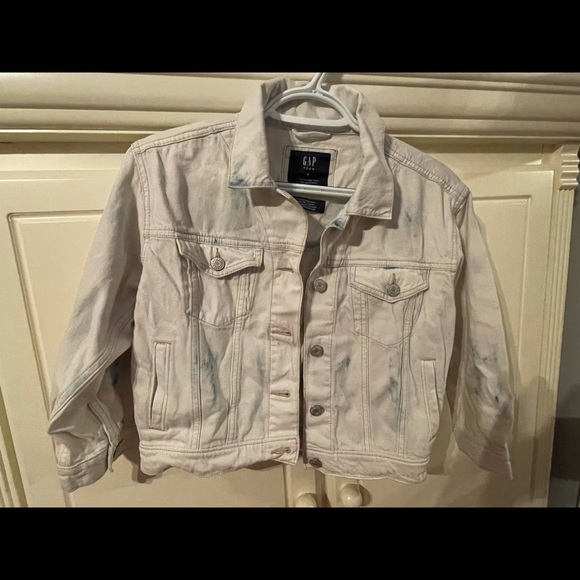 Gap jean jacket brand new white washed size m - Picture 1 of 3